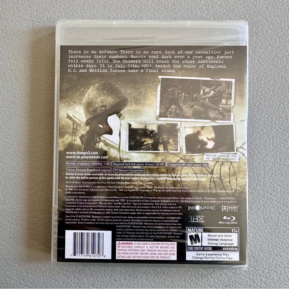 NEW - RESISTANCE Fall on Man | PS 3 Play Station | Video Game | Sealed - Picture 2 of 3